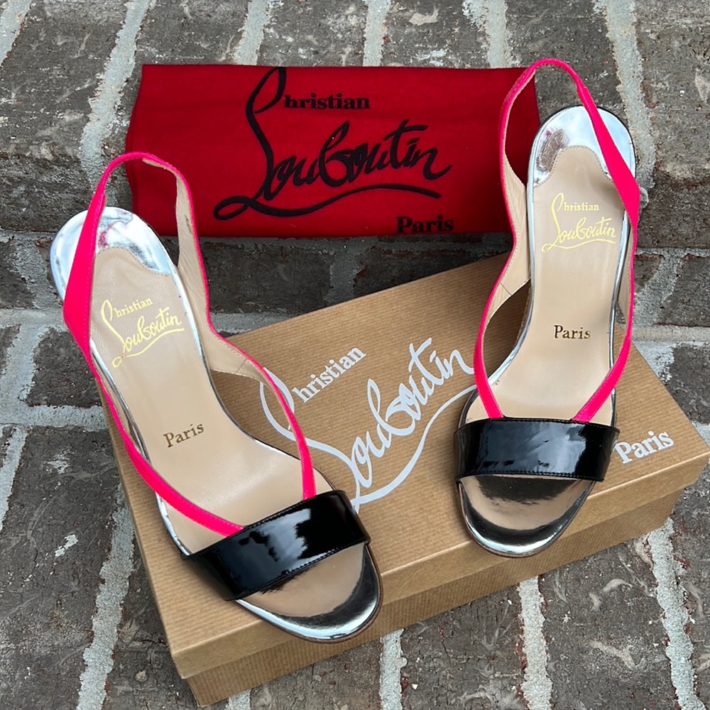 Christian Louboutin, Paris, pink wedge heels